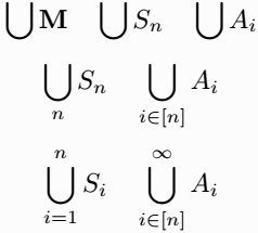 How do you write a union symbol in