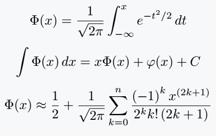 Equation of Common distribution function.