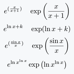 In this case use of exponential function is the best practice in latex.