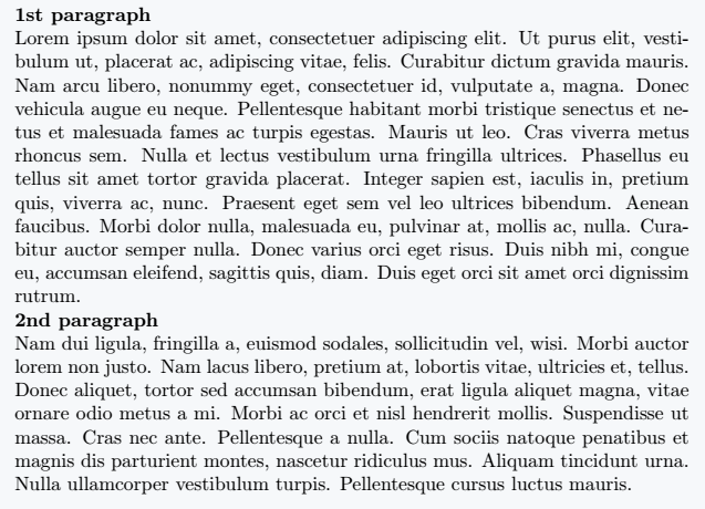 Use lipsum for printing dummy paragraph.