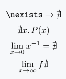 Does not exist symbol in latex.