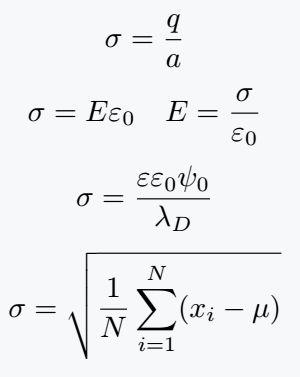 Use small sigma in latex.