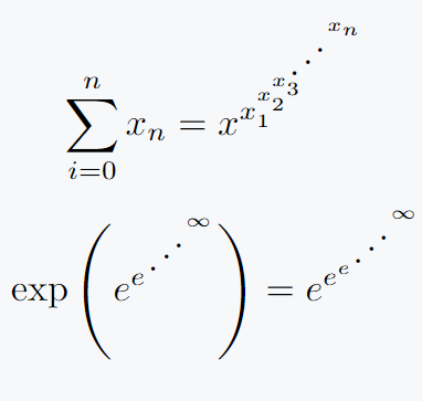 Continuous super script in latex.