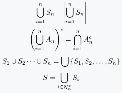 Use limits with big union symbol.