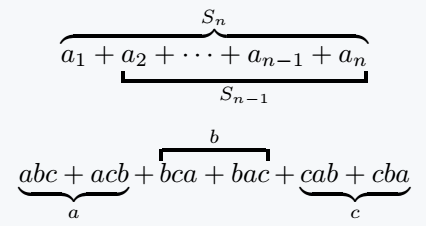 Combination of braces and bracket.