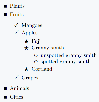 You can increase and decrease the vertical space between each element of the list as per your preference.