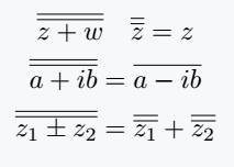 Double overline is used on complex conjugation.