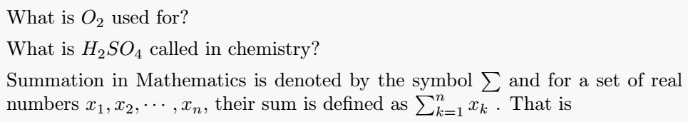 Use subscript in inline mode.