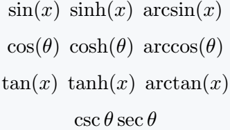 Trigonometry symbol.