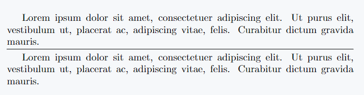 \hrule commands will not have any arguments. That is, you cannot customize the line.