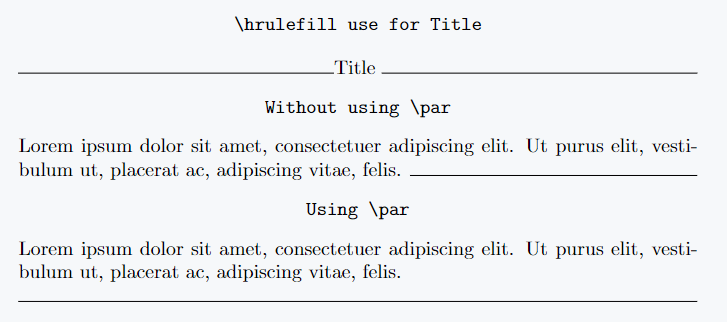 Use \hrulefill command in latex.