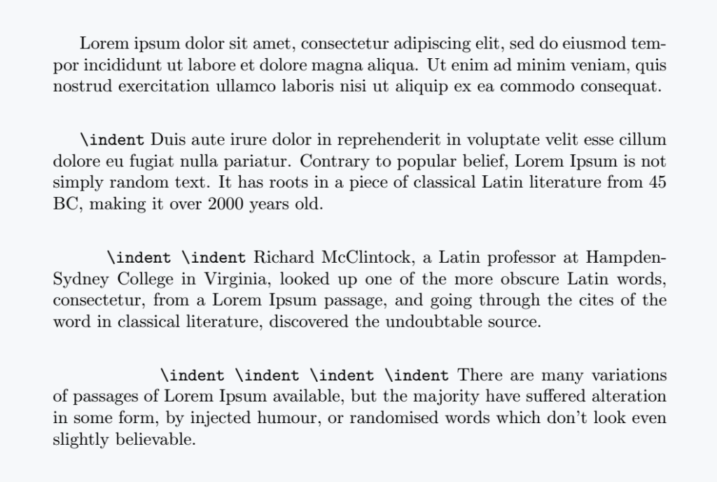 how-to-add-and-remove-indentation-of-paragraph-in-latex-like-first-line