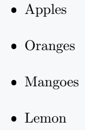 Increase the line spacing between items in a bullet list.