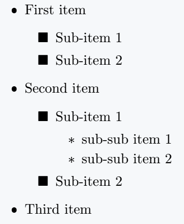 It is a nested list containing different symbols.