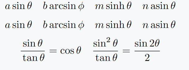 Create newcommand for math functions in latex.