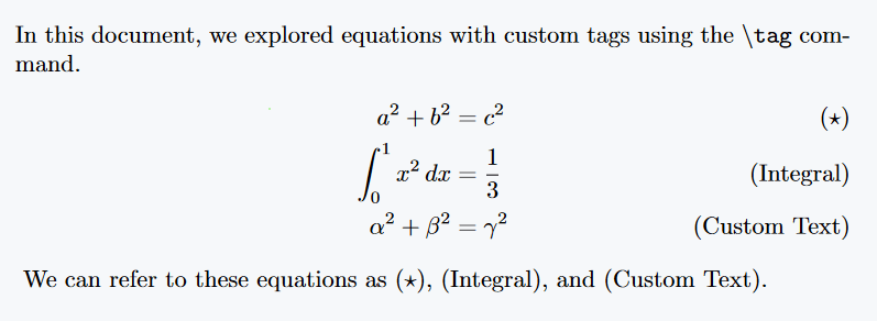 Symbols and custom text are used instead of numbers in equations.