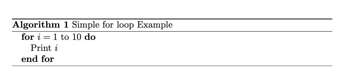 Loop with algorithmic package