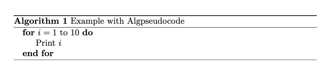 Loop with Algpseudocode package