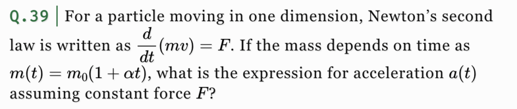newton law mcq