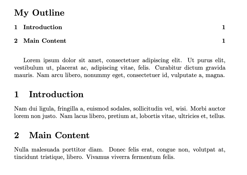 Default renewcommand command for change ToC title