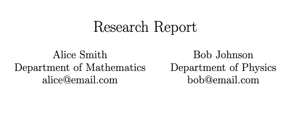 Add multiple author with affiliation and email